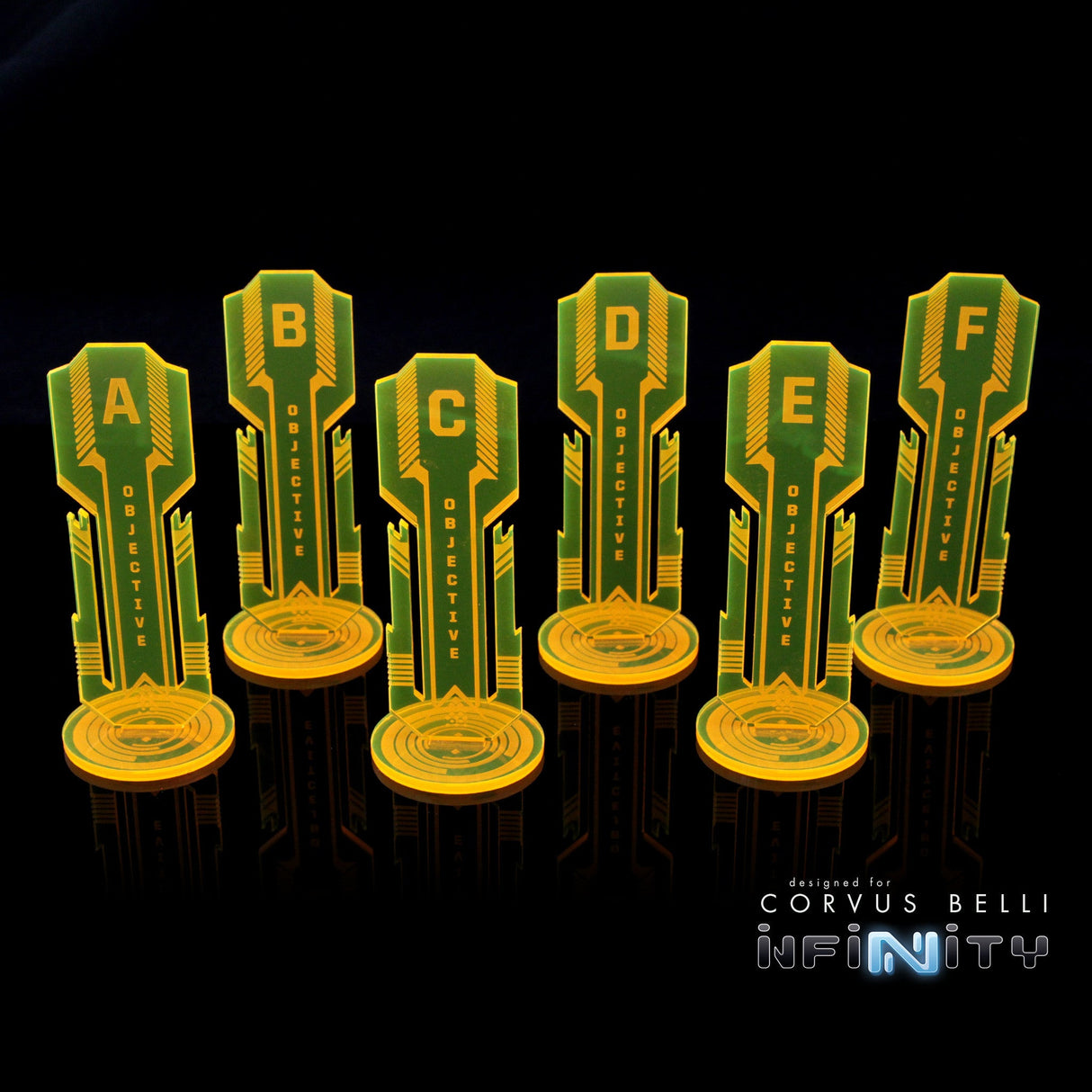 Acrylic Sci Fi Objectives 6 Pack