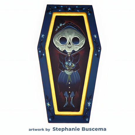 Trekell Coffin Floater Panel - Wooden Painting Halloween Canvas + Frame