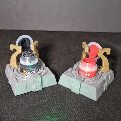 Citadel Paint/Wash Pot Holder - NecroForge themed with lid holders