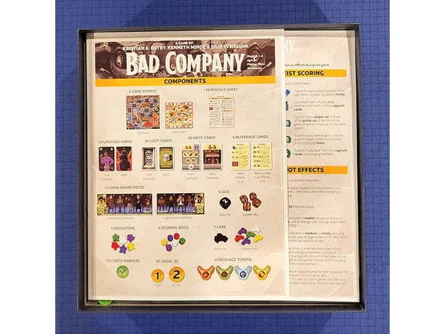 Bad Company Board Game Insert / Organizer