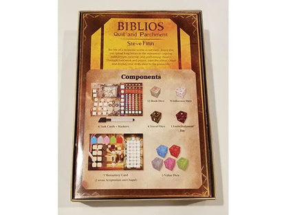 Biblios: Quill and Parchment + Dice Tower Board Game Insert / Organizer