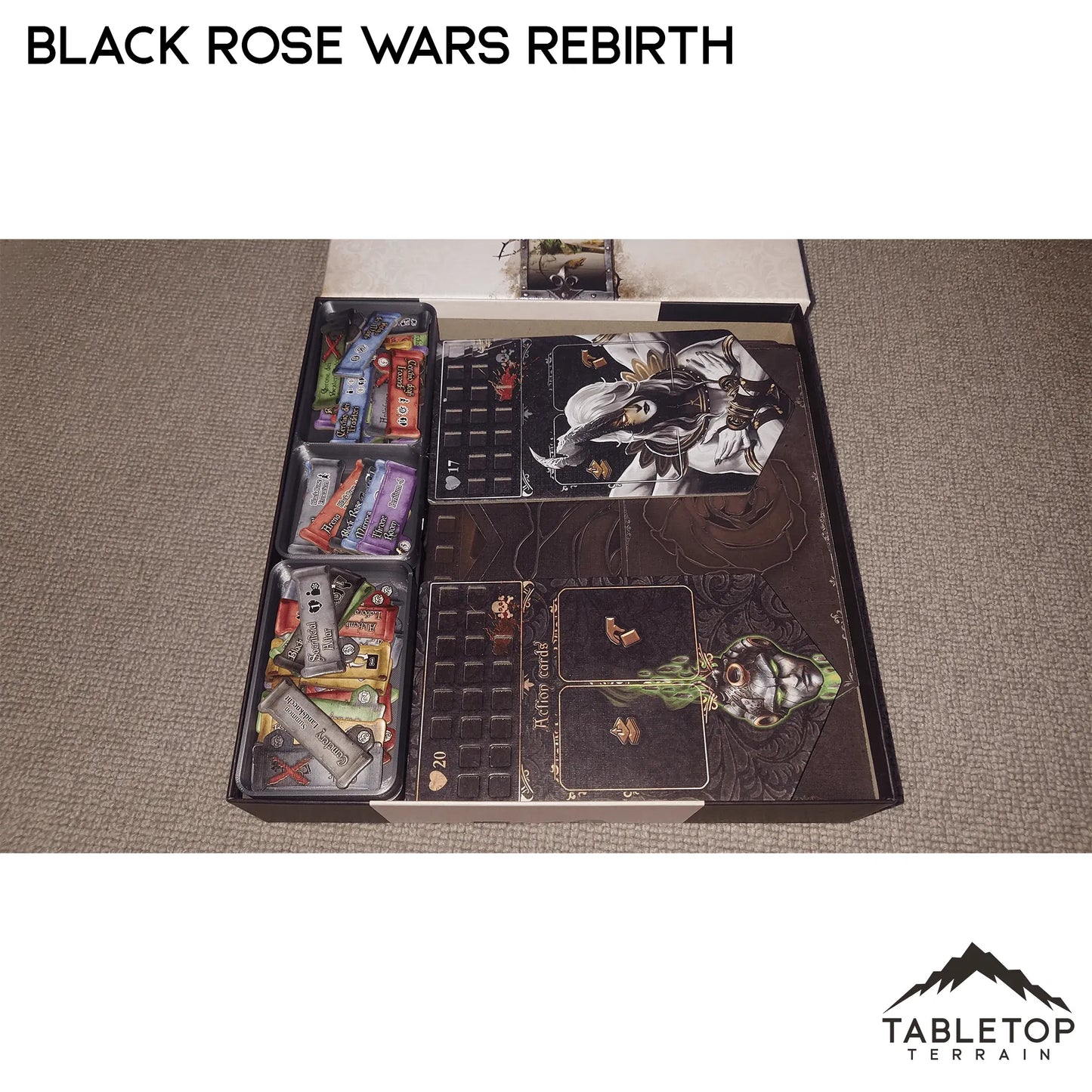Black Rose Wars and Rebirth Board Game Insert / Organizer