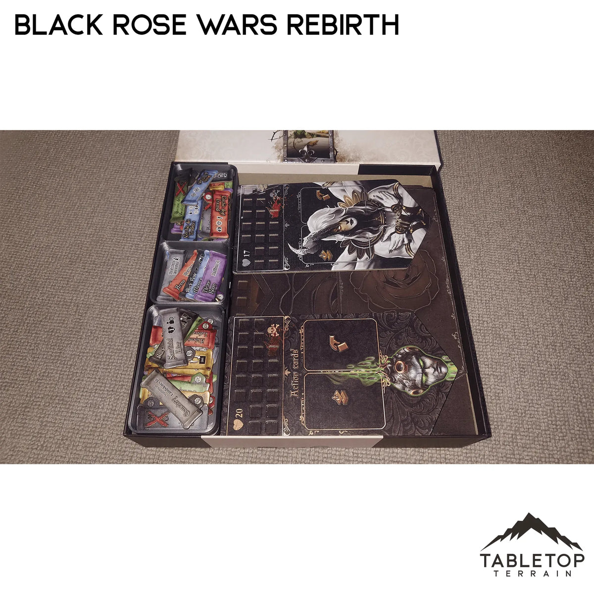 Black Rose Wars and Rebirth Board Game Insert / Organizer