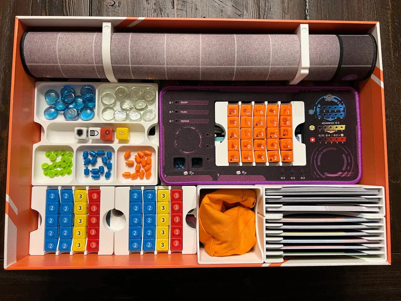 burncycle with Expansions and Extras Board Game Insert / Organizer