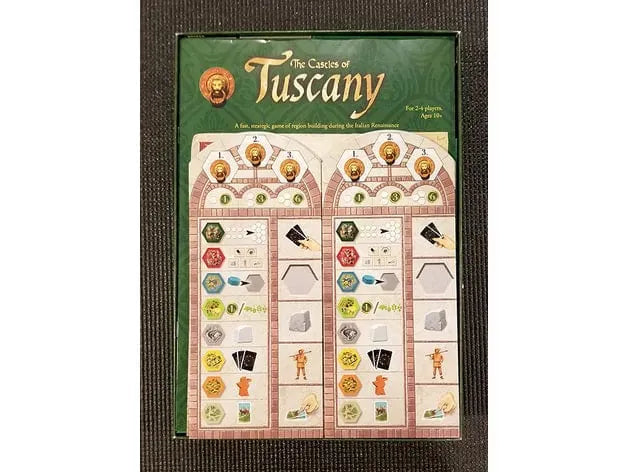 Castles of Tuscany Board Game Insert / Organizer