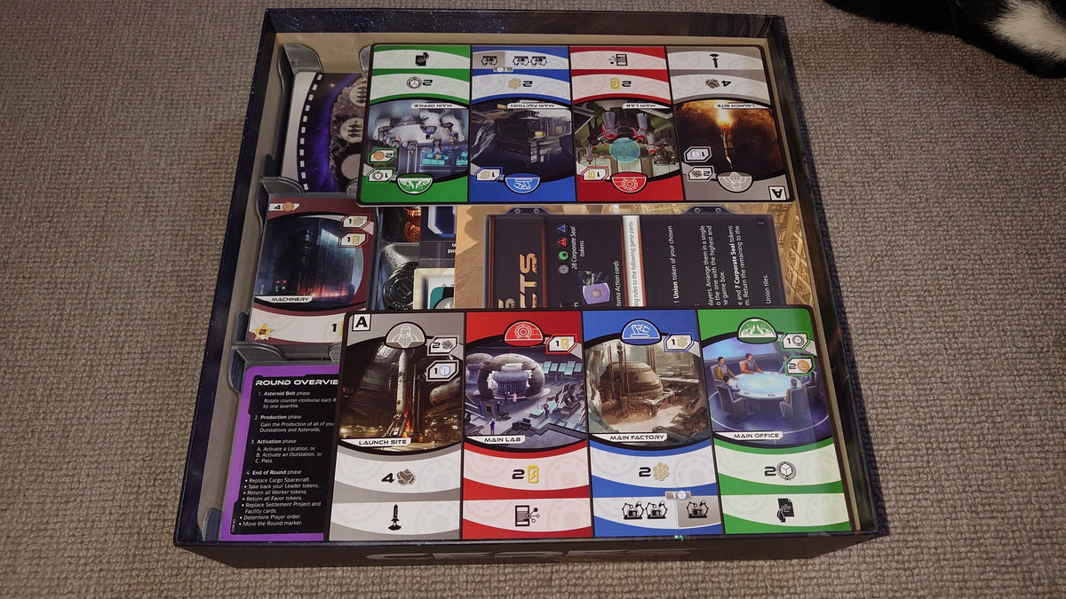 Ceres with Mars Contracts and Comets Board Game Insert / Organizer