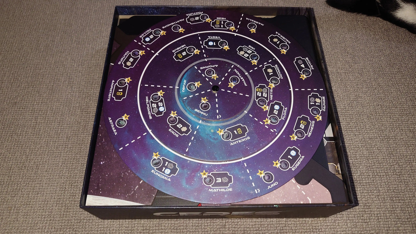 Ceres with Mars Contracts and Comets Board Game Insert / Organizer