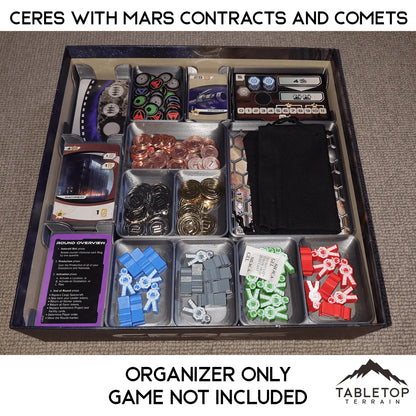 Ceres with Mars Contracts and Comets Board Game Insert / Organizer