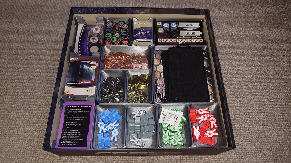 Ceres with Mars Contracts and Comets Board Game Insert / Organizer