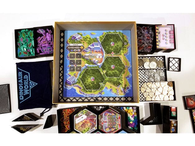 Dinosaur World with Expansions Board Game Insert / Organizer