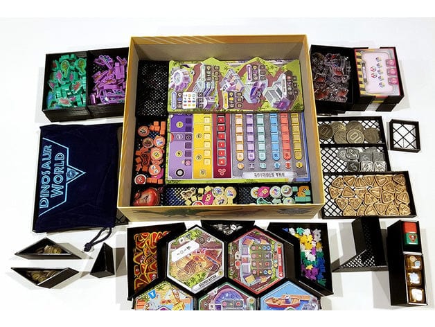 Dinosaur World with Expansions Board Game Insert / Organizer