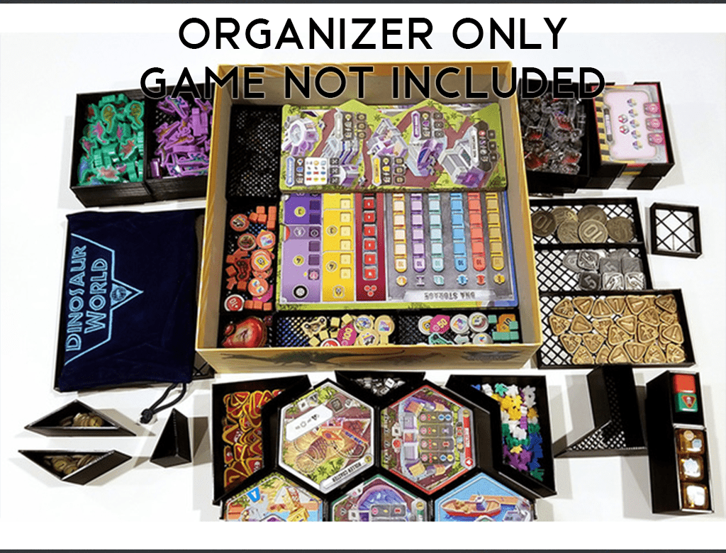 Dinosaur World with Expansions Board Game Insert / Organizer