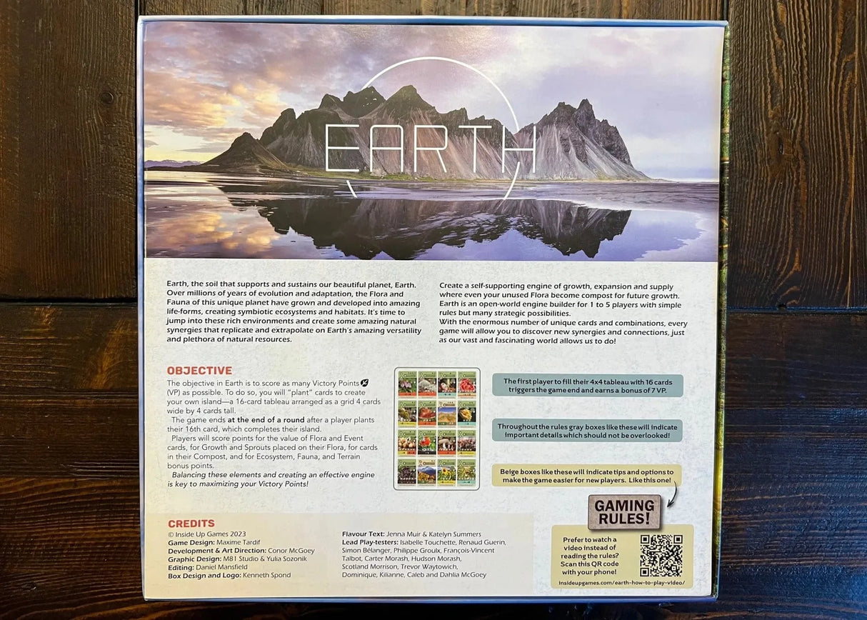 Earth and Kickstarter Extras Board Game Insert / Organizer