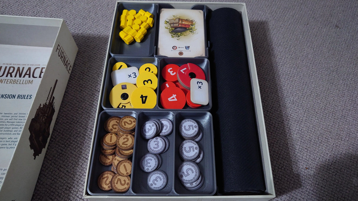 Furnace with Interbellum Expansion Board Game Insert / Organizer