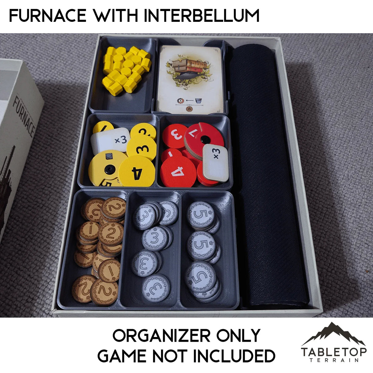 Furnace with Interbellum Expansion Board Game Insert / Organizer