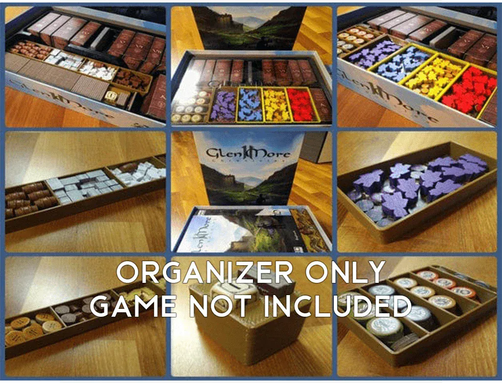 Glen More 2 - Chronicles with Kickstarter Promos Board Game Insert / Organizer