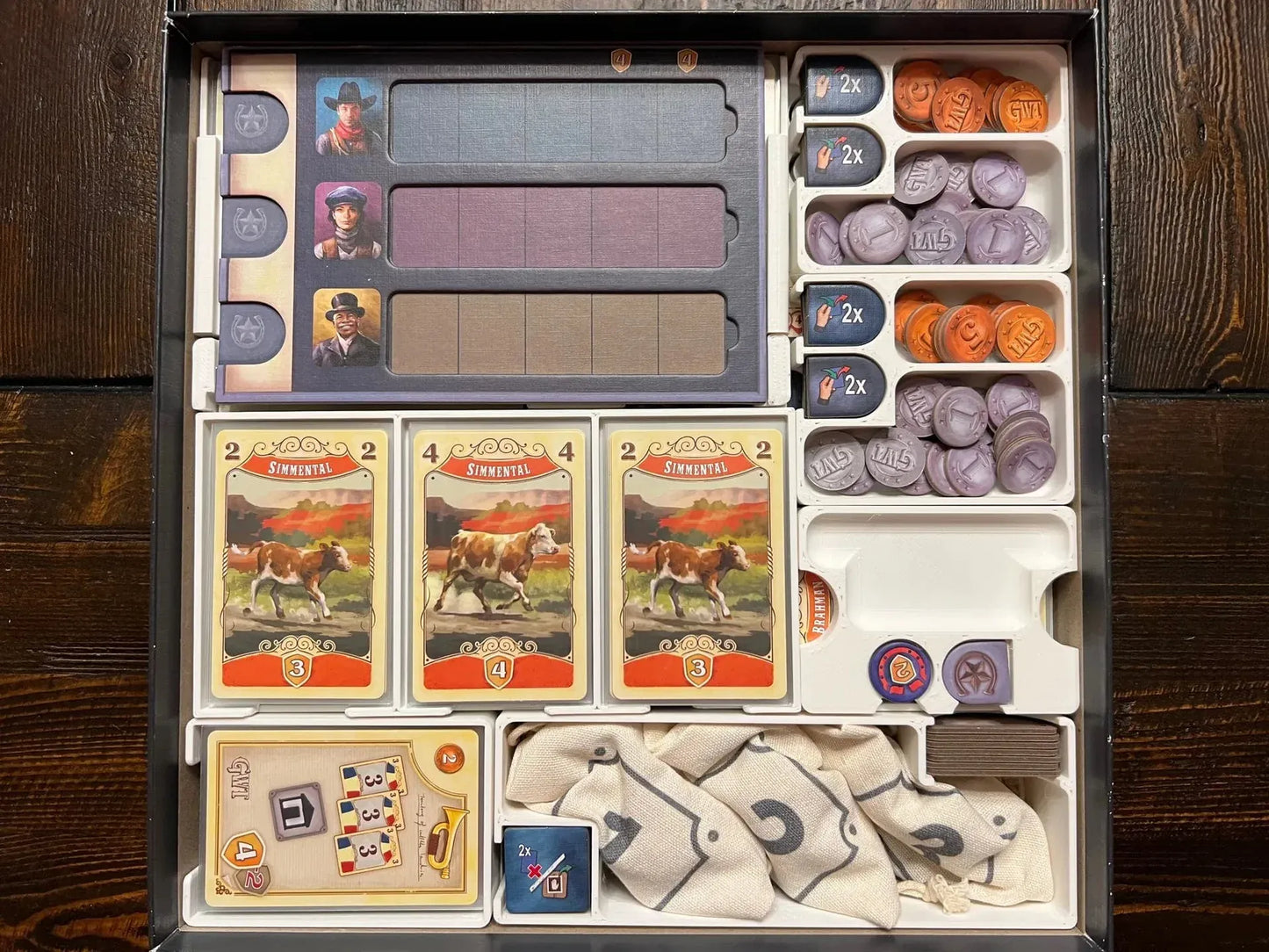 Great Western Trail 2nd Ed. with Rails Board Game Insert / Organizer