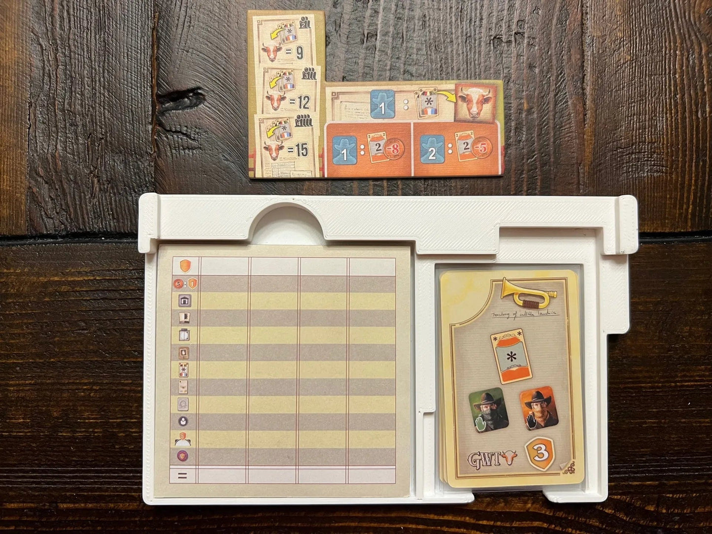 Great Western Trail 2nd Ed. with Rails Board Game Insert / Organizer