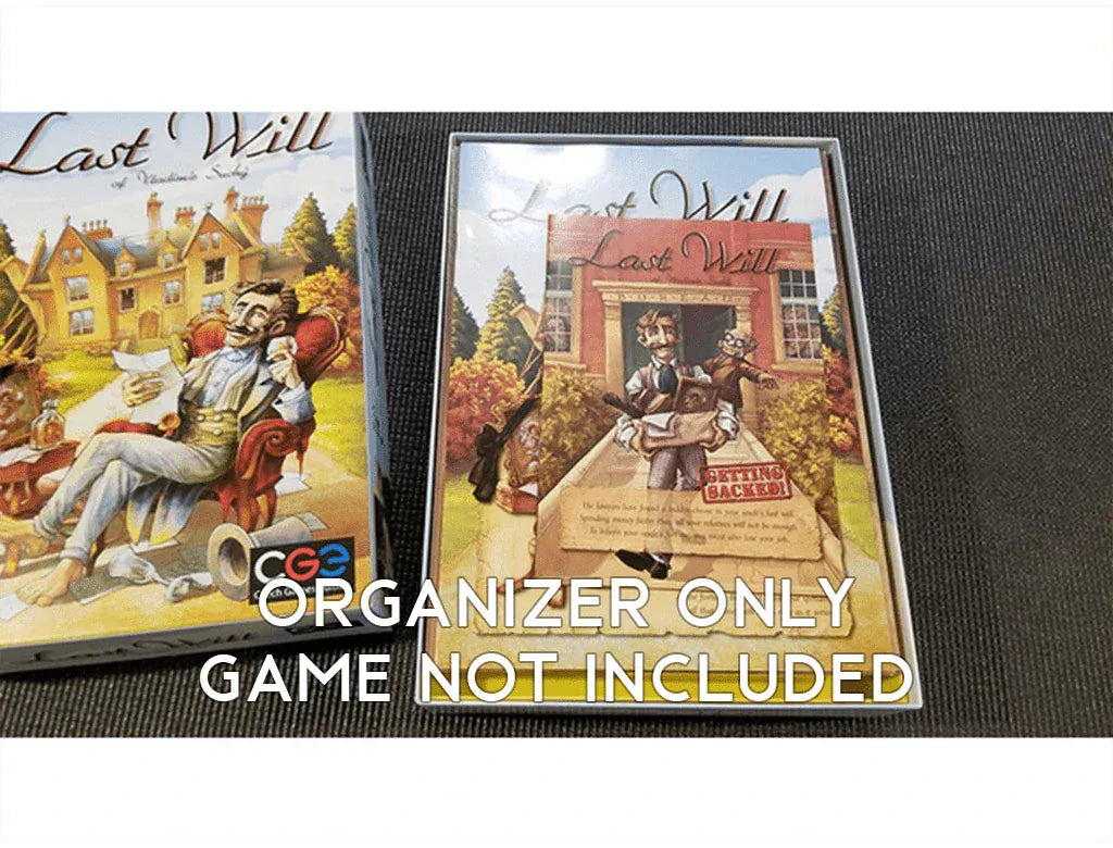 Last Will + Getting Sacked Expansion Board Game Insert / Organizer