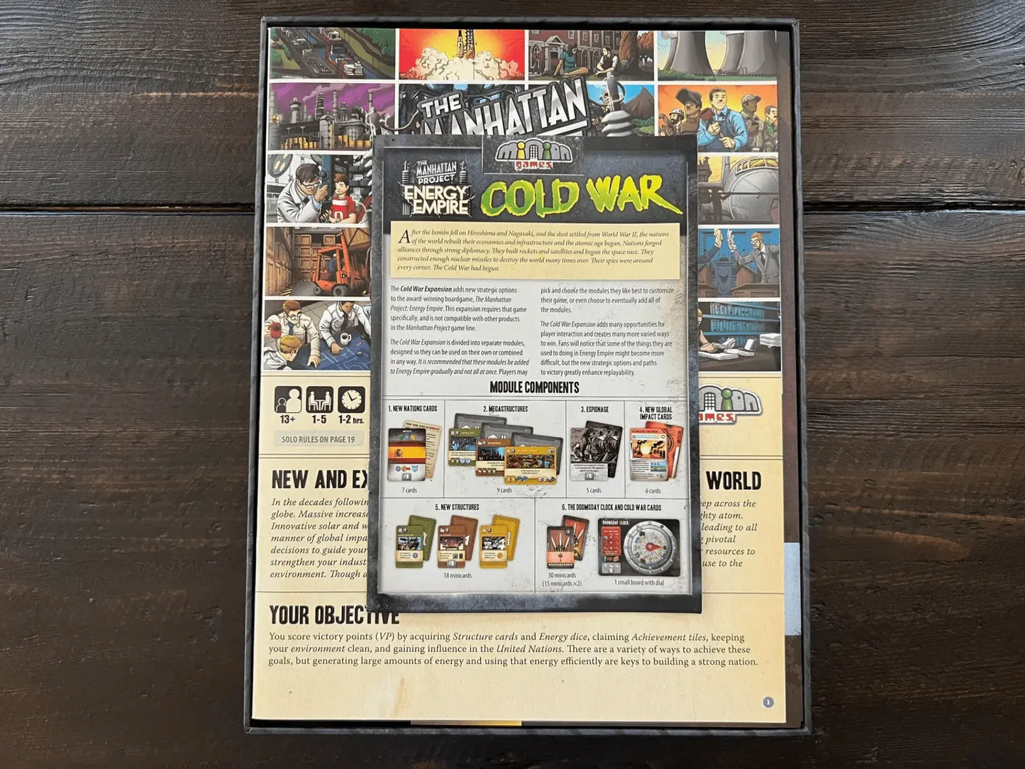 Manhattan Project Energy Empire with Cold War Board Game Insert / Organizer