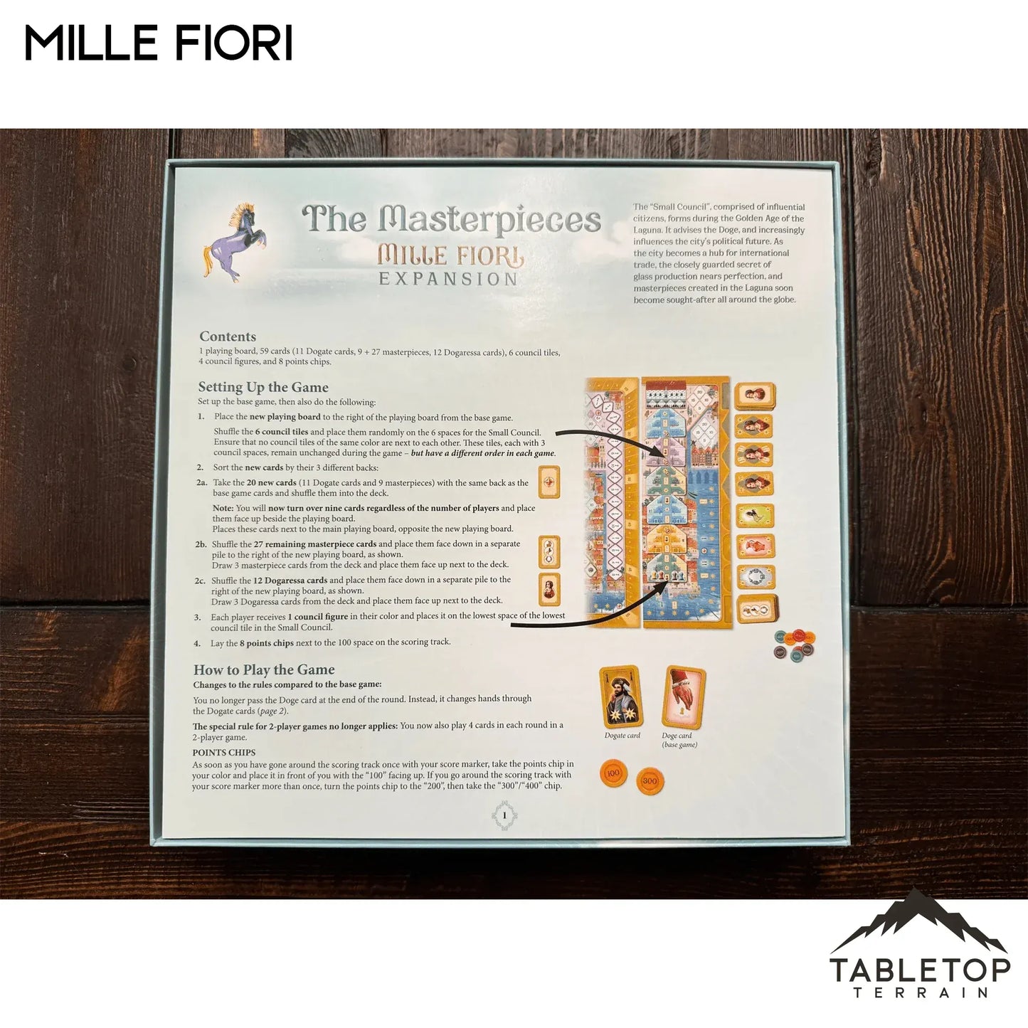 Mille Fiori Board Game Insert / Organizer