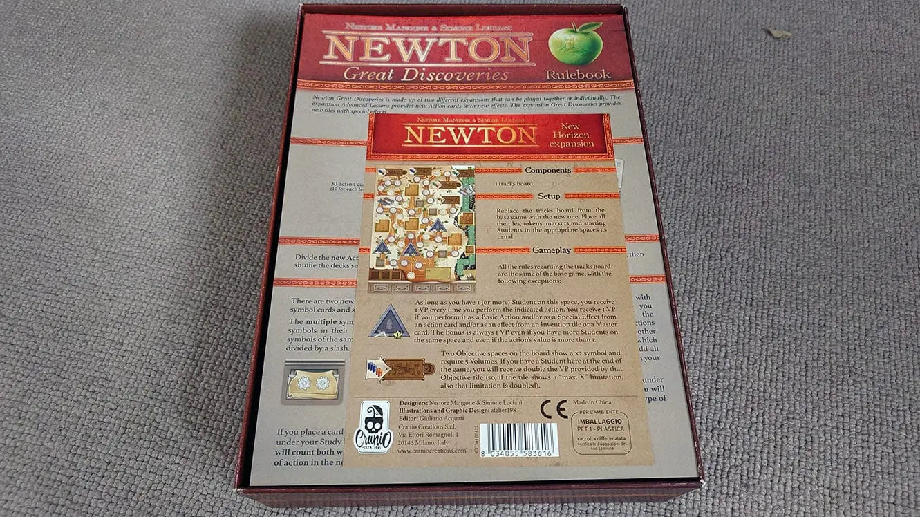 Newton + Great Discoveries Board Game Insert / Organizer