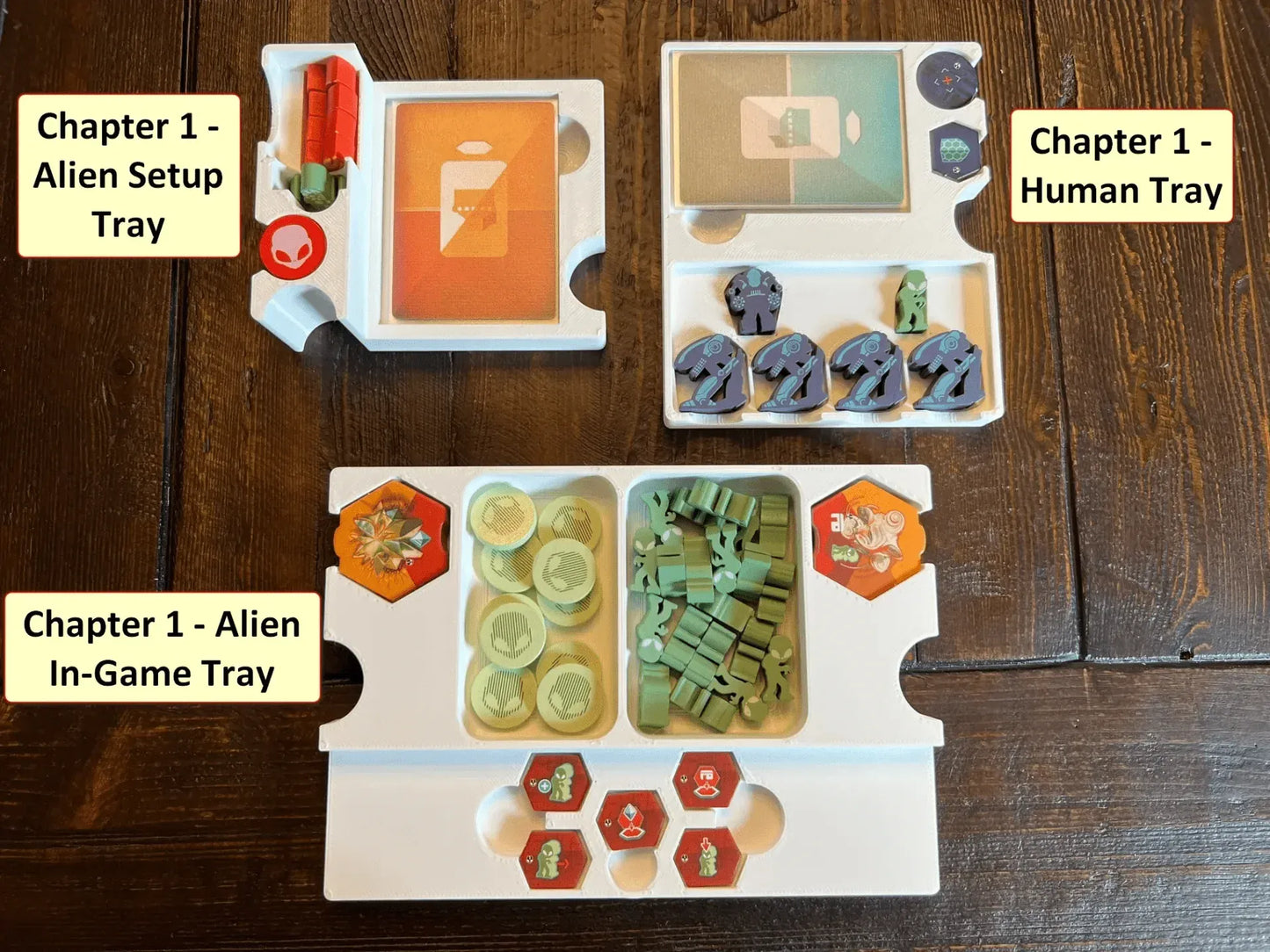 On Mars: Alien Invasion Board Game Insert / Organizer