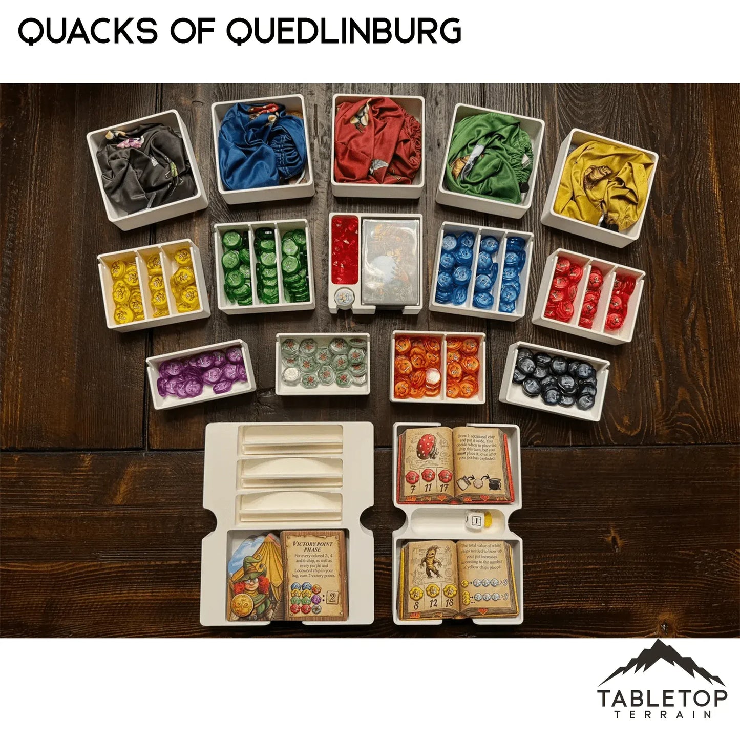Quacks of Quedlinburg and Expansions Board Game Insert / Organizer