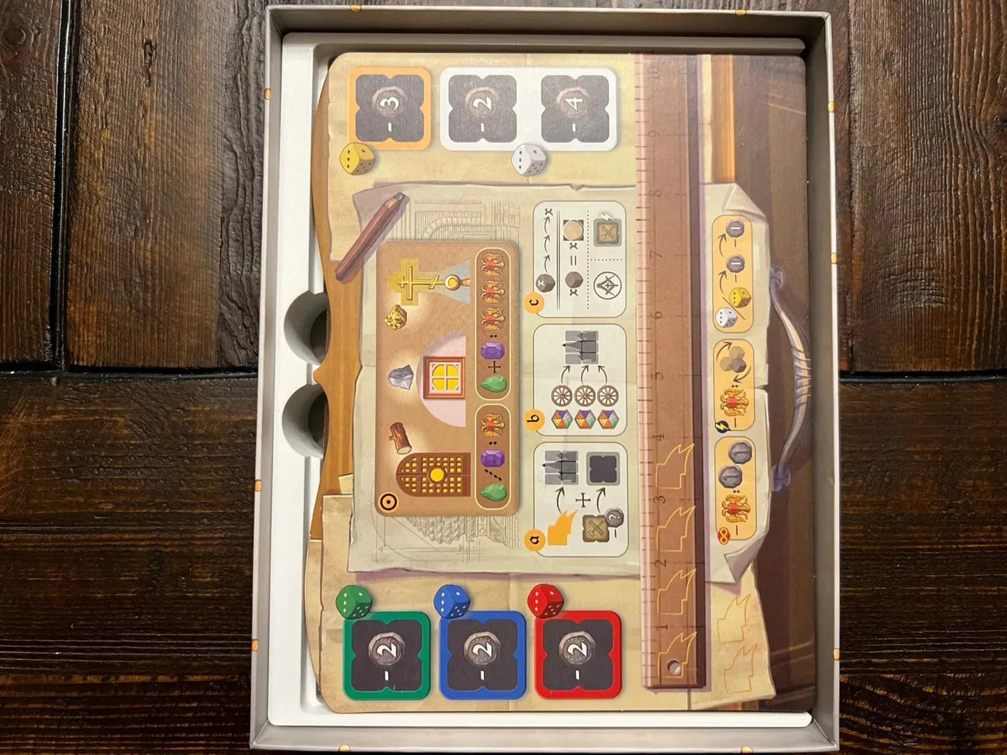 Red Cathedral with Contractors Expansion Board Game Insert / Organizer
