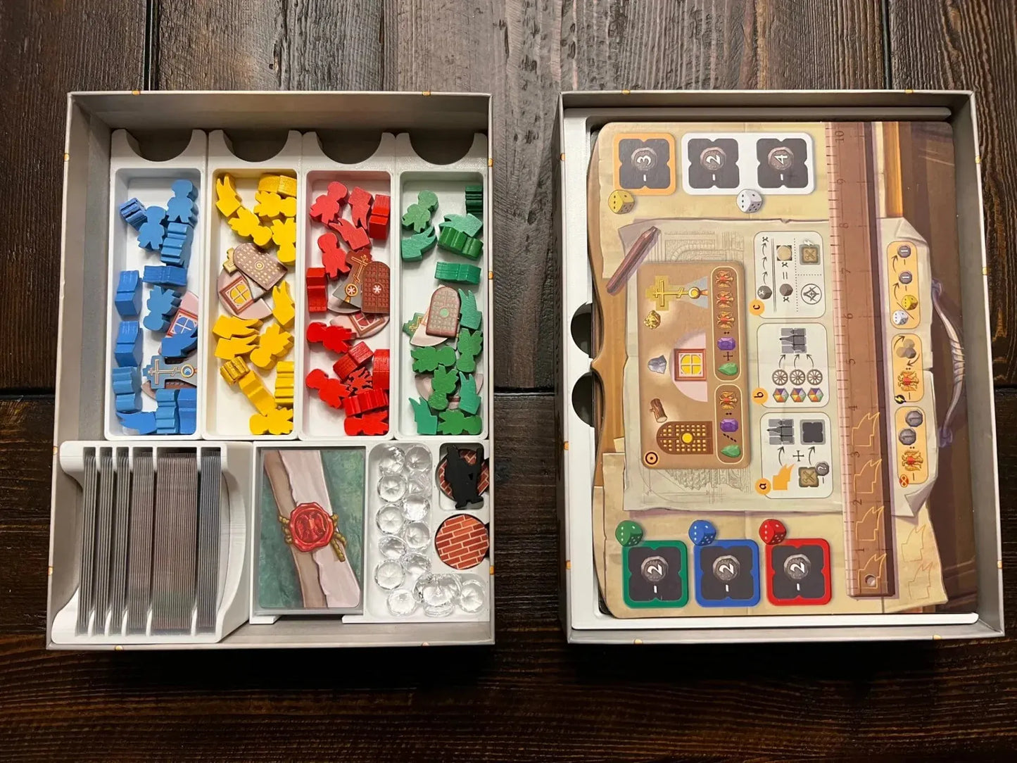 Red Cathedral with Contractors Expansion Board Game Insert / Organizer