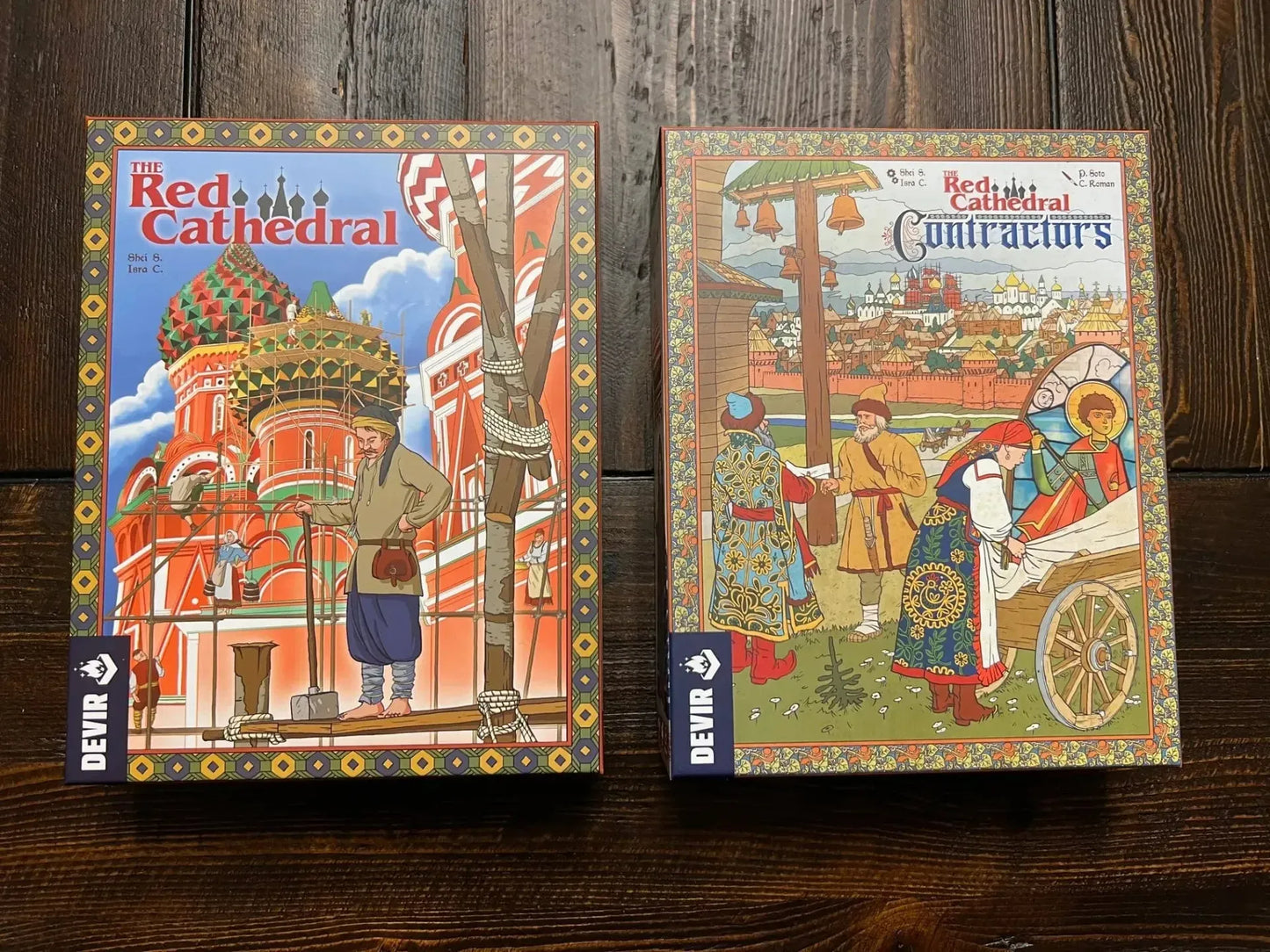 Red Cathedral with Contractors Expansion Board Game Insert / Organizer