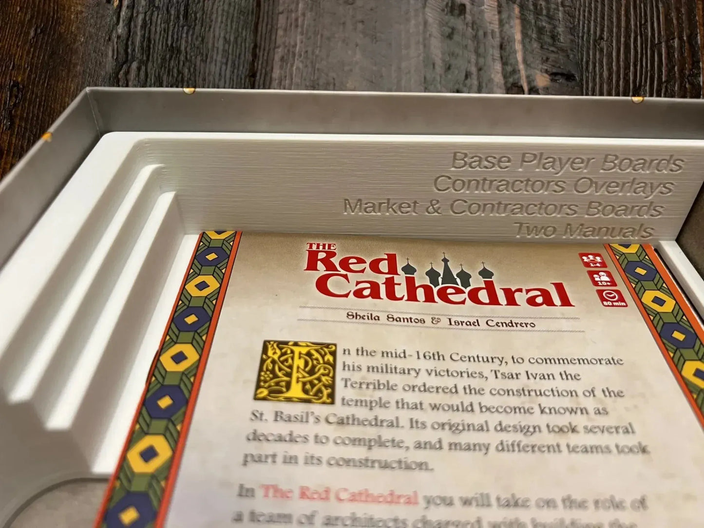 Red Cathedral with Contractors Expansion Board Game Insert / Organizer