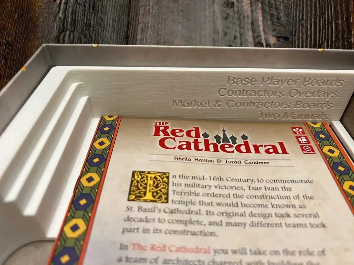 Red Cathedral with Contractors Expansion Board Game Insert / Organizer