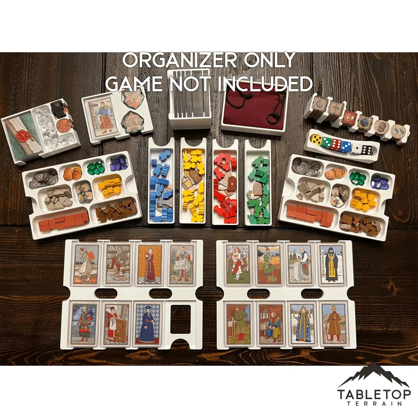 Red Cathedral with Contractors Expansion Board Game Insert / Organizer