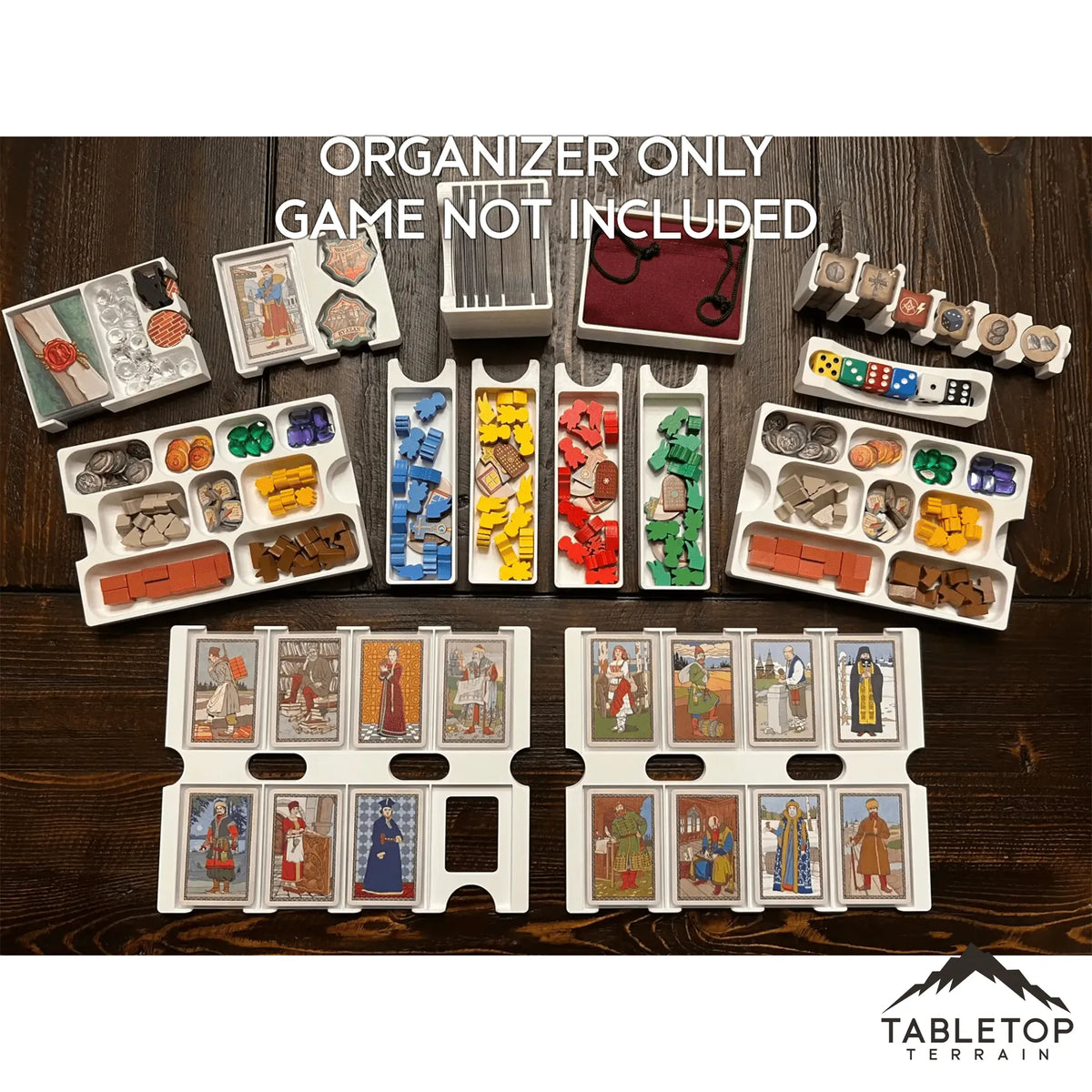 Red Cathedral with Contractors Expansion Board Game Insert / Organizer