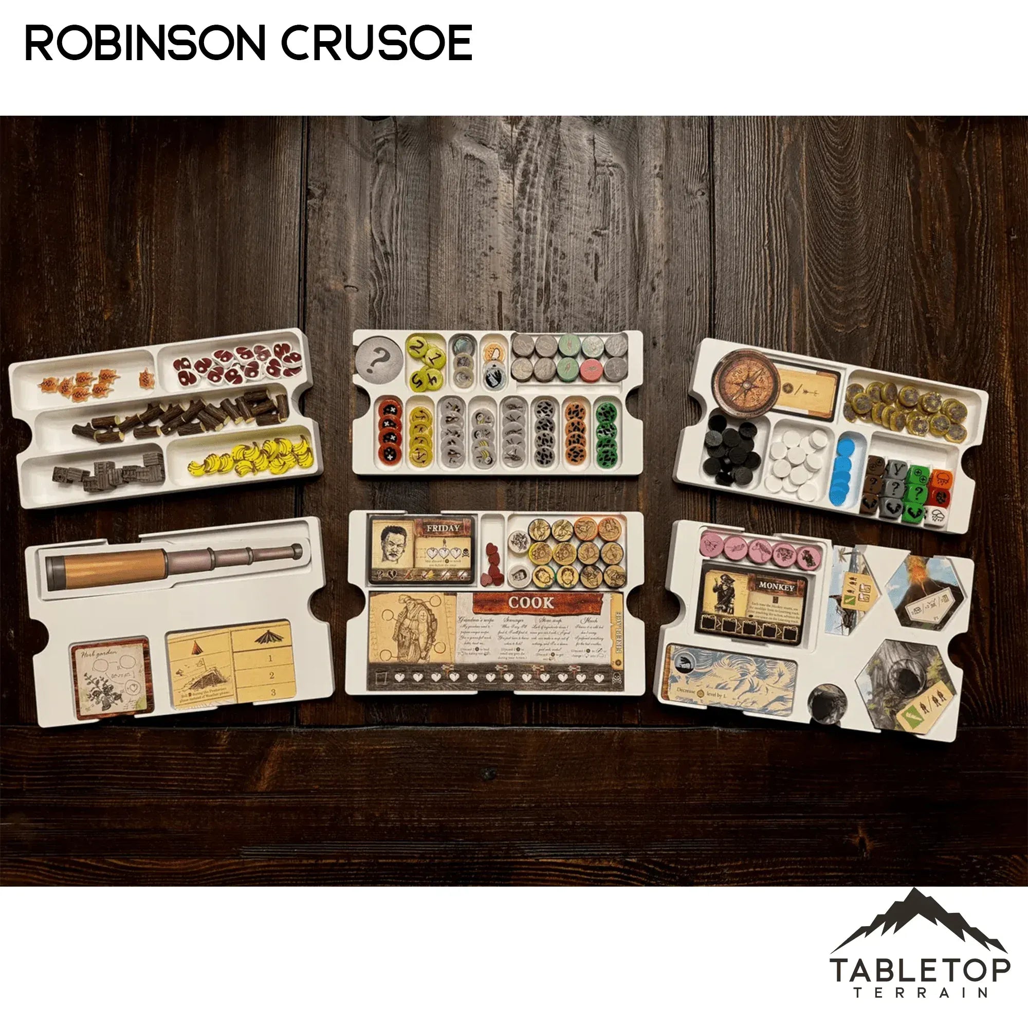 Robinson Crusoe Gamefound Collector's Edition Board Game Insert / Organizer