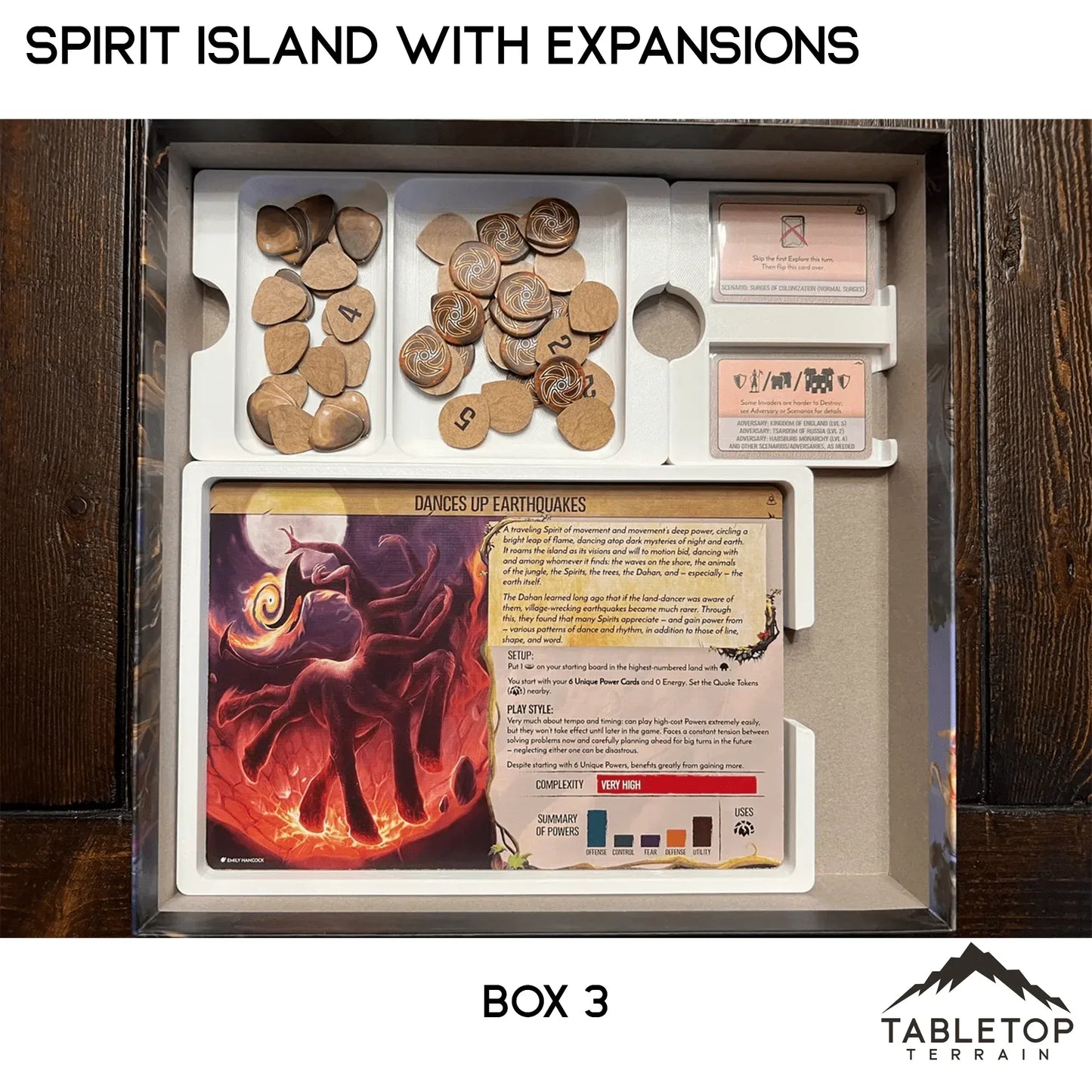 Spirit Island Organizer for Content Through Nature Incarnate Insert / Organizer