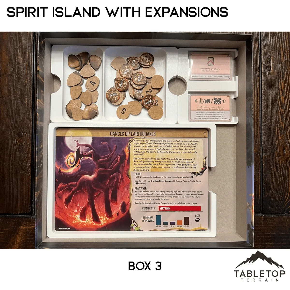 Spirit Island Organizer for Content Through Nature Incarnate Insert / Organizer