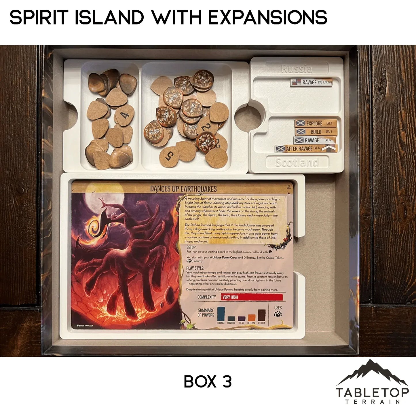 Spirit Island Organizer for Content Through Nature Incarnate Insert / Organizer