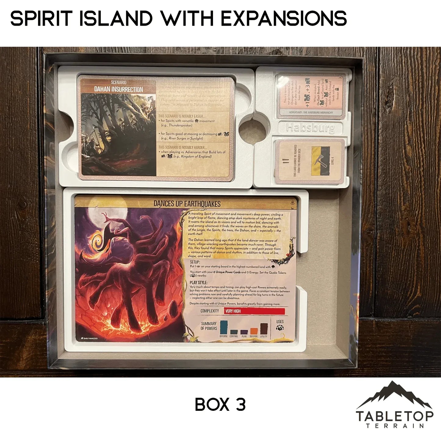 Spirit Island Organizer for Content Through Nature Incarnate Insert / Organizer