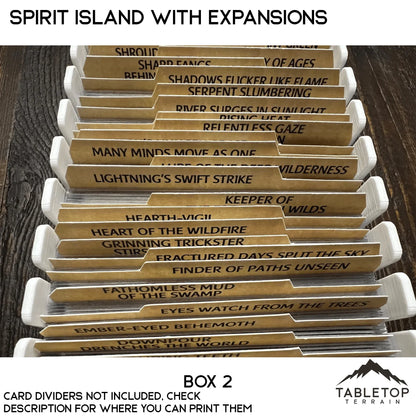 Spirit Island Organizer for Content Through Nature Incarnate Insert / Organizer