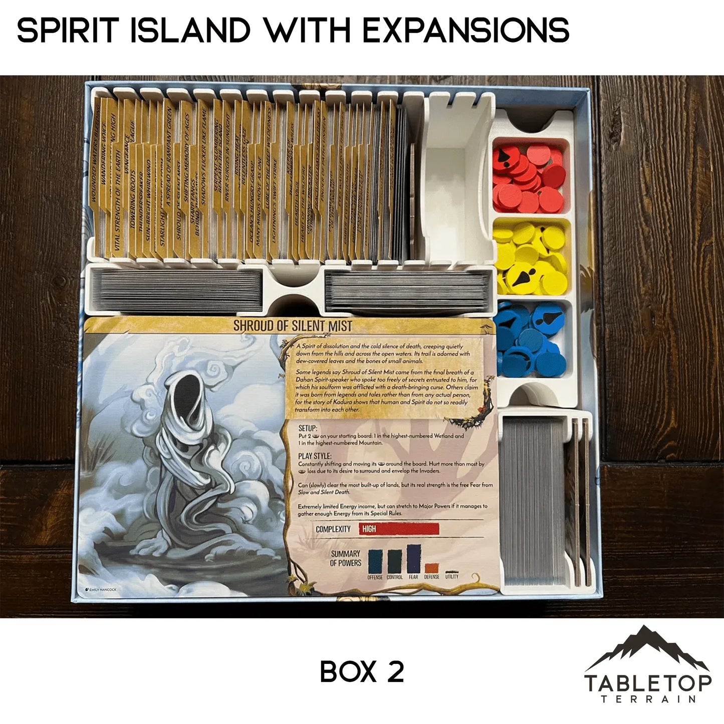 Spirit Island Organizer for Content Through Nature Incarnate Insert / Organizer