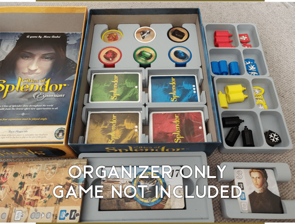 Splendor with Cities Board Game Insert / Organizer