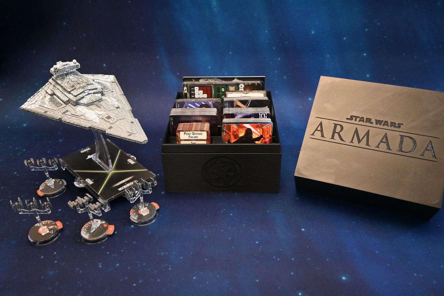 Star Wars Armada Card Storage Organizers with Magnetized Lids