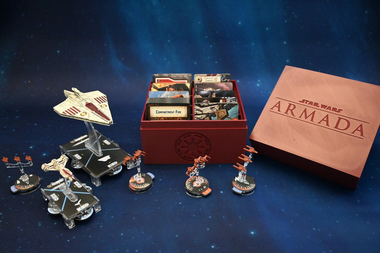 Star Wars Armada Card Storage Organizers with Magnetized Lids