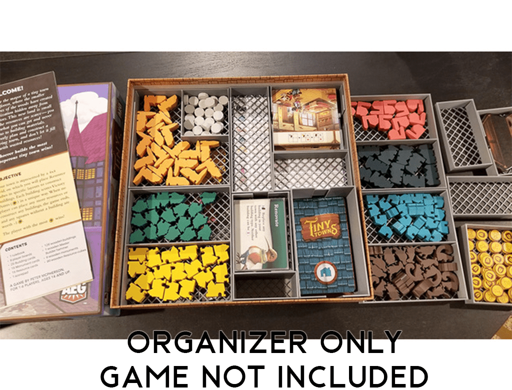 Tiny Towns + All Expansions Board Game Insert / Organizer