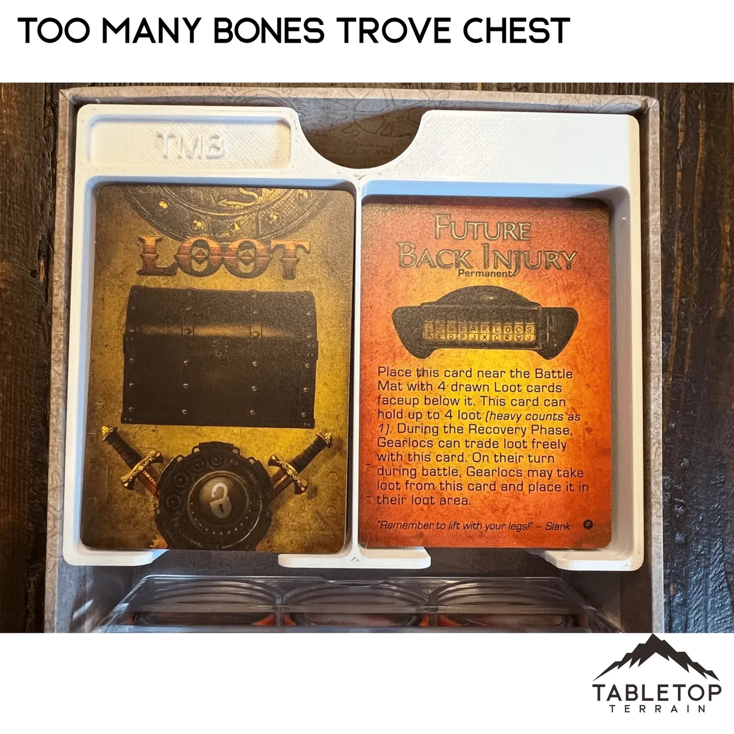 Too Many Bones Trove Chest Board Game Insert / Organizer