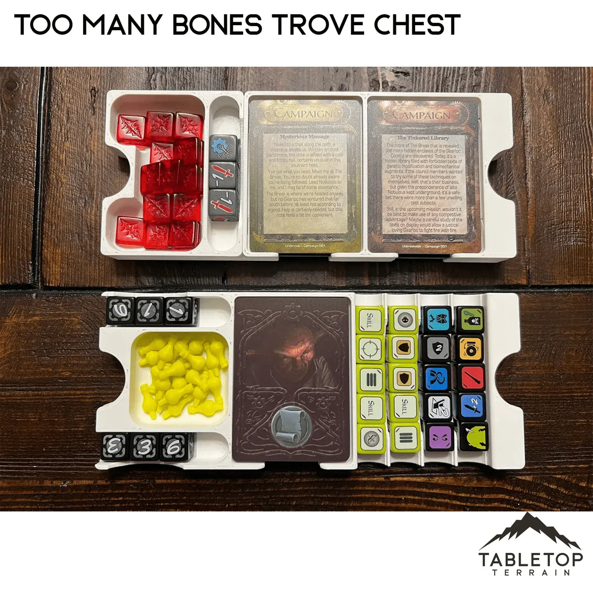 Too Many Bones Trove Chest Board Game Insert / Organizer