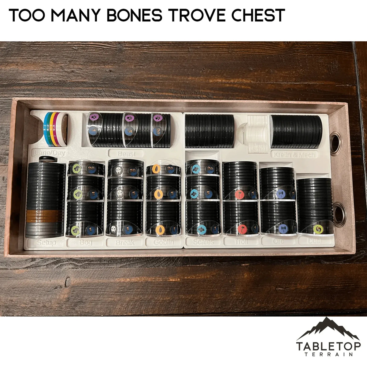 Too Many Bones Trove Chest Board Game Insert / Organizer