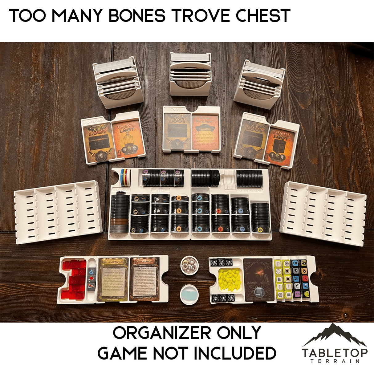 Too Many Bones Trove Chest Board Game Insert / Organizer